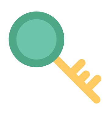 anahtar düz vektör simgesi