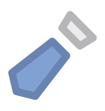 Kravat düz vektör simgesi