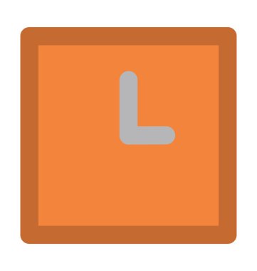 saat düz vektör simgesi