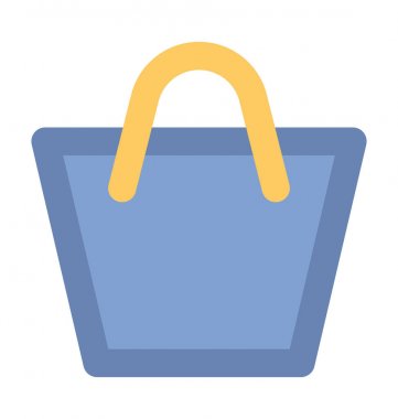 Kadın çantayı düz vektör simgesi