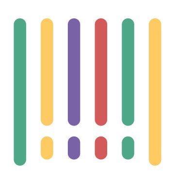 Barkod Düz Vektör Simgesi