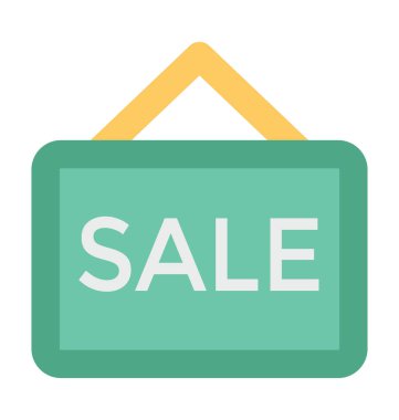 satış düz vektör simgesi