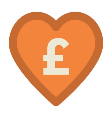 kalp düz vektör simgesi