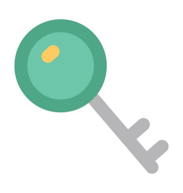 anahtar düz vektör simgesi