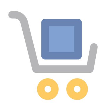 El kamyon düz vektör simgesi