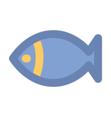 Balık Düz Vektörü Simgesi