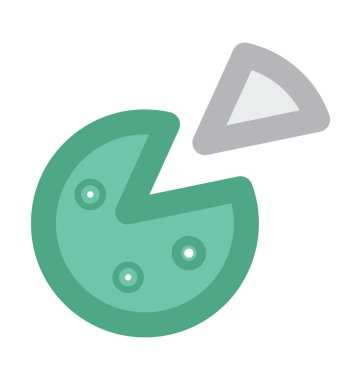 Pizza düz vektör simgesi