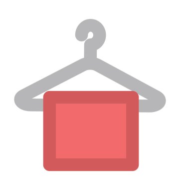 Askı havlu düz vektör simgesi