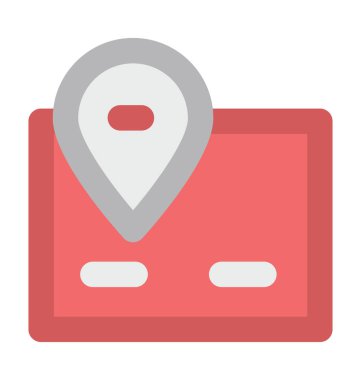 harita pin düz vektör simgesi