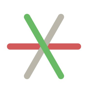 Kar tanesi düz vektör simgesi