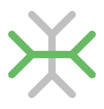 Noel pul düz vektör simgesi