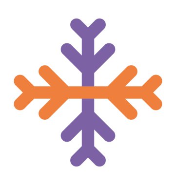 Kar tanesi düz vektör simgesi