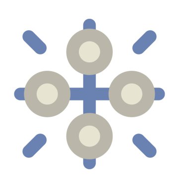 Buz Crystal düz vektör simgesi