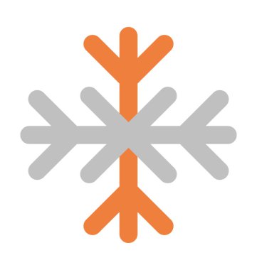 Flake düz vektör simge kar yağışı