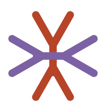 Pul düz vektör simgesi