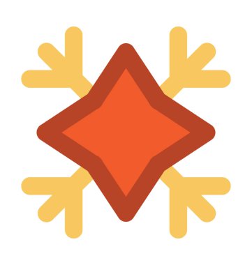 Kar Crystal düz vektör simgesi