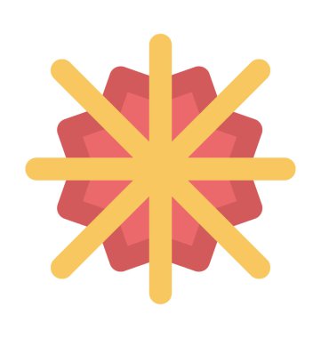 Kış pul düz vektör simgesi