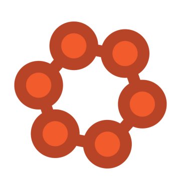 Çiçek pul düz vektör simgesi