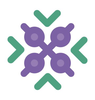 Buz pul düz vektör simgesi