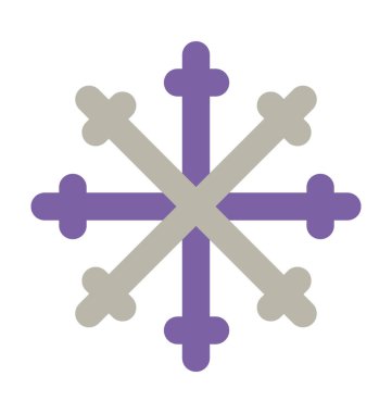 Buz Crystal düz vektör simgesi