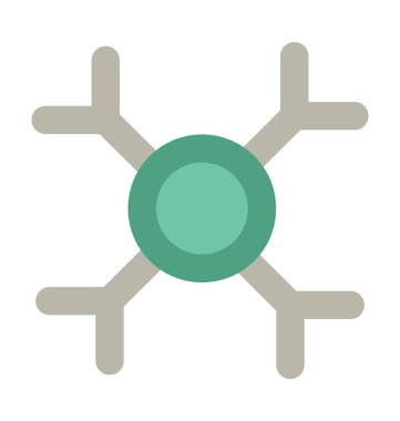 Kar Crystal düz vektör simgesi