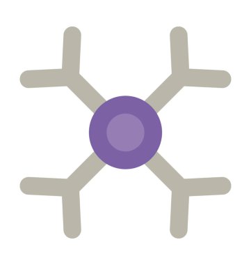 Buz pul düz vektör simgesi