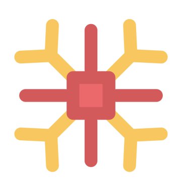 Crystal pul düz vektör simgesi