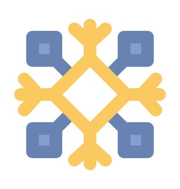 Kar tanesi düz vektör simgesi