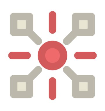 Buz pul düz vektör simgesi