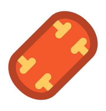 Kaykay düz vektör simgesi