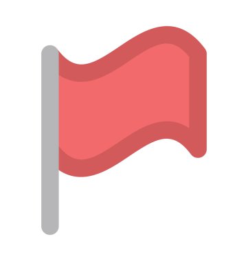 Bayrak Düz Vektör Simgesi