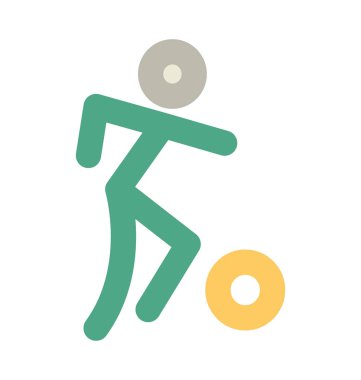 Futbol oyuncu düz vektör simgesi