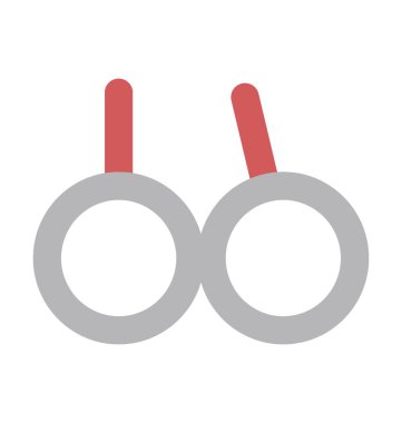 Jimnastik yüzük düz vektör simgesi