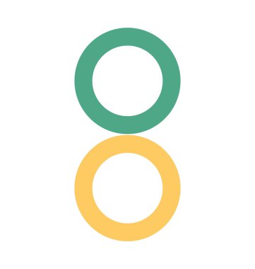 Jimnastik yüzük düz vektör simgesi