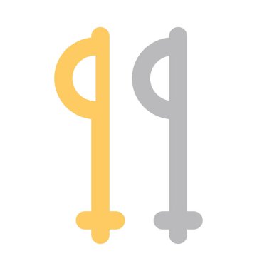 Golf bayrak düz vektör simgesi