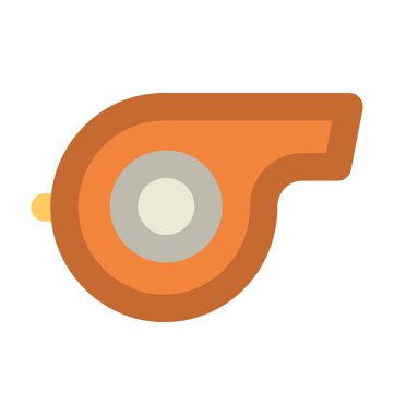 Düdük düz vektör simgesi