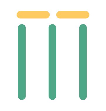 Küçük kapı düz vektör simgesi