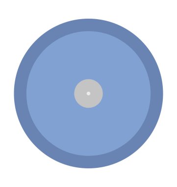 Dart tahtası düz vektör simgesi