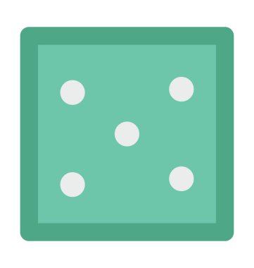 Zar düz vektör simgesi