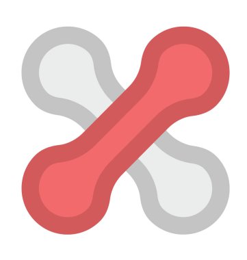 dambıl düz vektör simgesi