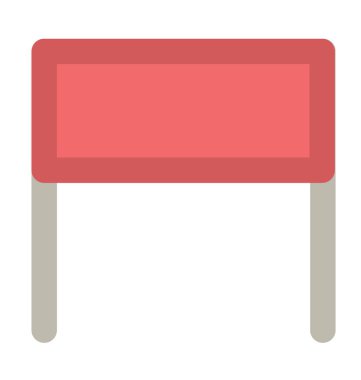 Voleybol Net düz vektör simgesi