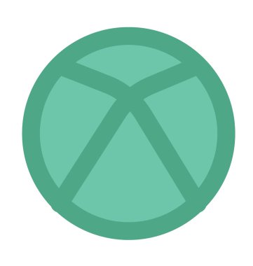 Top düz vektör simgesi