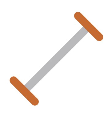 dambıl düz vektör simgesi