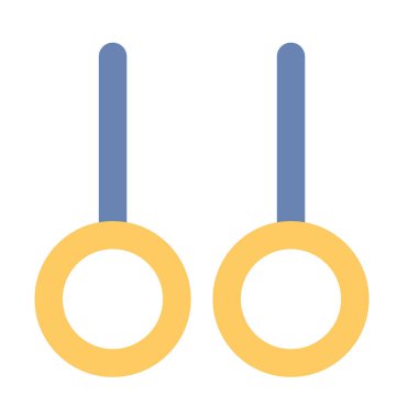 Jimnastik yüzük düz vektör simgesi