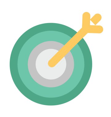 okçuluk düz vektör simgesi