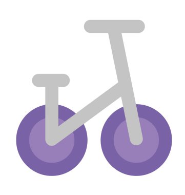 Bisikletçi düz vektör simgesi