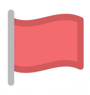 Bayrak Düz Vektör Simgesi
