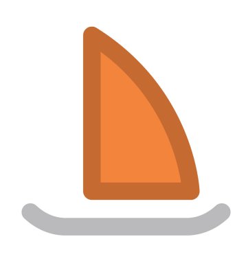 Yat düz vektör simgesi