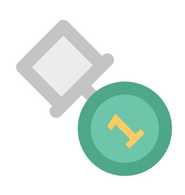 Pozisyon madalya düz vektör simgesi