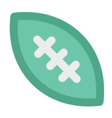 Rugby düz vektör simgesi